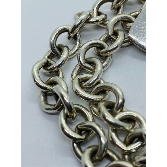 Tiffany & Co Sterling Silver Toggle Heart Tag Blank Heart Necklace 15.75" - Picture 9 of 12